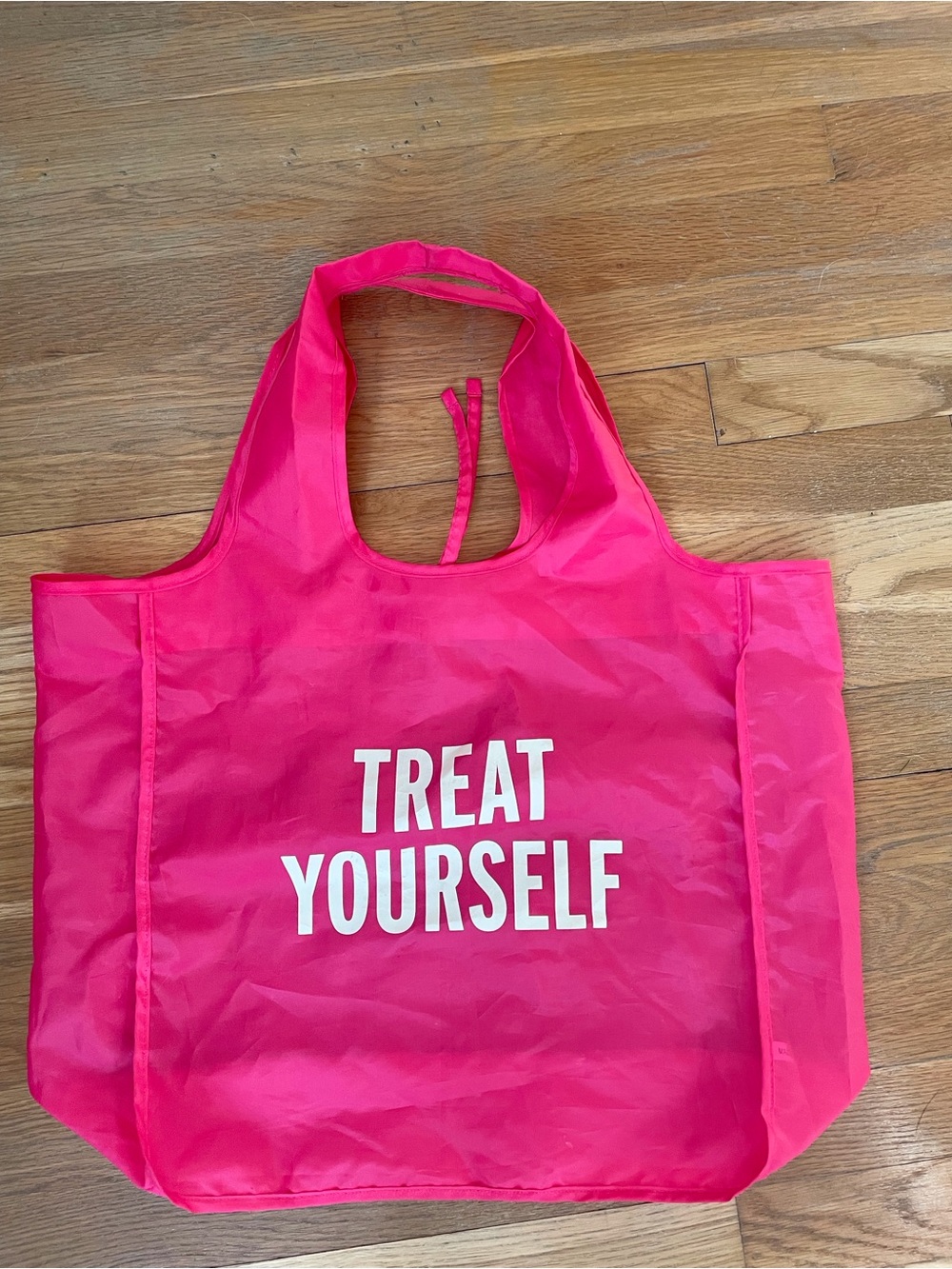 kate spade Hot Pink "TREAT YOURSELF" Reusable Bag